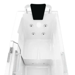 Sitzwanne Whirlpool Wanne mit Tür S07WP-TH-C-R 140x76cm