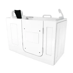 Sitzwanne Whirlpool Wanne mit Tür S07WP-TH-B-R 140x76cm