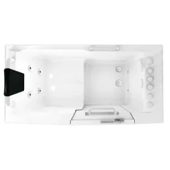 Sitzwanne Whirlpool Wanne mit Tür S07WP-TH-B-L 140x76cm