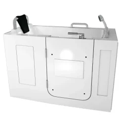Sitzwanne Whirlpool Wanne mit Tür S07WP-TH-B-L 140x76cm