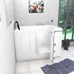 Sitzwanne Whirlpool Wanne mit Tür S07WP-TH-A-R 140x76cm