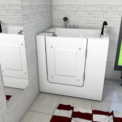 Sitzwanne Whirlpool Wanne mit Tür S02WP-TH-A-R 78x100cm