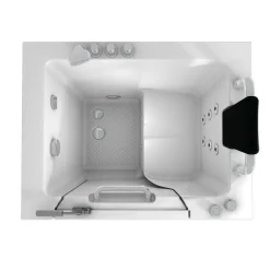 Sitzwanne Whirlpool Wanne mit Tür S02WP-TH-A-R 78x100cm