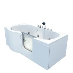 Sitzwanne Whirlpool Badewanne mit Tür S12-TH-WP-R 85x170 cm