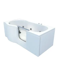 Sitzwanne Whirlpool Badewanne mit Tür S12-WP-R 85x170cm