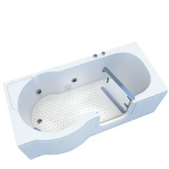 Sitzwanne Whirlpool Badewanne mit Tür S12-WP-R 85x170cm