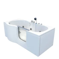 Sitzwanne Whirlpool Badewanne Tür S12-EH-WP-R 85x170 cm