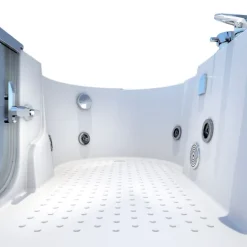 Sitzwanne Whirlpool Badewanne Tür S12-EH-WP-R 85x170 cm