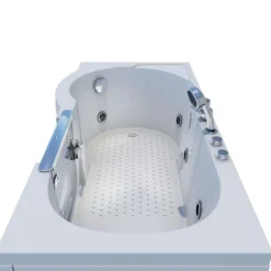 Sitzwanne Whirlpool Badewanne Tür S12-EH-WP-R 85x170 cm