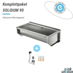 SOLIDUM 90 Edelstahl Ausgussbecken