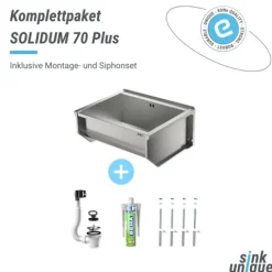 SOLIDUM 70 Plus Edelstahl Ausgussbecken