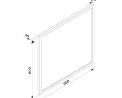Spiegel Cordia BRW LINE 65 x 60 cm schwarz