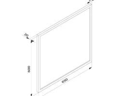 Spiegel Cordia BRW LINE 65 x 60 cm schwarz
