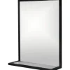 Spiegel Cordia BRW SHELF LINE 65 x 40 cm mit Ablage schwarz