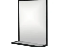 Spiegel Cordia BRW SHELF LINE 65 x 40 cm mit Ablage schwarz