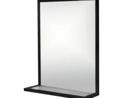Spiegel Cordia BRW SHELF LINE 65 x 40 cm mit Ablage schwarz