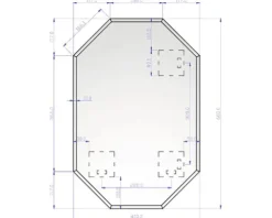 Spiegel Diamant 60 x 40 cm mit Facette