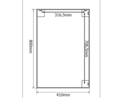Spiegel Rimini 80 x 41 cm schwarz