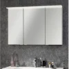 Spiegelschrank FACKELMANN B.perfekt 100 x 15 x 69 cm weiß 3-türig LED