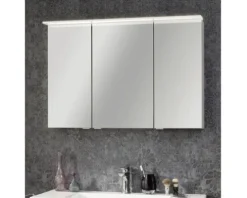 Spiegelschrank FACKELMANN B.perfekt 100 x 15 x 69 cm weiß 3-türig LED