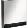 Spiegelschrank Fackelmann LUNA 80x80x15,5 cm 2-türig anthrazit 87218