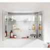 Spiegelschrank FACKELMANN B.Brillant 80 x 15,1 x 68 cm ast-eiche 2-türig LED IP 20