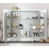 Spiegelschrank FACKELMANN Verona 80 x 16 x 68,3 cm weiß 2-türig LED IP 20