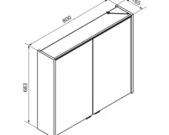 Spiegelschrank FACKELMANN Verona 80 x 16 x 68,3 cm weiß 2-türig LED IP 20