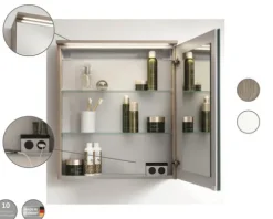 Spiegelschrank FACKELMANN Oxford 60.2 x 20 x 69.6 cm weiß 1-türig LED IP 20
