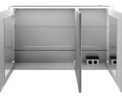Spiegelschrank FACKELMANN Verona 110 x 16 x 68,3 cm weiß 3-türig LED IP 20