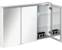 Spiegelschrank FACKELMANN Denver 110 x 16 x 68,5 cm weiß 3-türig LED IP 20