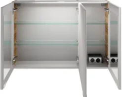 Spiegelschrank FACKELMANN B.Brillant 100 x 15,1 x 68 cm ast-eiche 3-türig LED IP 20