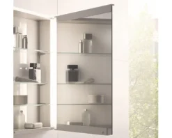Spiegelschrank KEUCO Royal Match 120 x 15 x 70 cm silber 2-türig LED IP 20 Unterputz