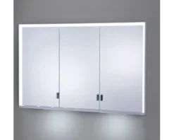 Spiegelschrank KEUCO Royal Lumos 120 x 16,5 x 73,5 cm silber 3-türig LED IP 24 Unterputz 723