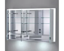 Spiegelschrank KEUCO Royal Lumos 120 x 16,5 x 73,5 cm silber 3-türig LED IP 24 Unterputz 723