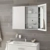 Spiegelschrank KEUCO Royal Match 65 x 16 x 70 cm silber-gebeizt-eloxiert 2-türig LED IP 20