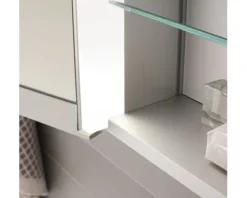Spiegelschrank KEUCO Royal Match 65 x 16 x 70 cm silber-gebeizt-eloxiert 2-türig LED IP 20