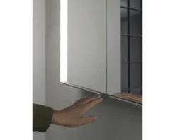 Spiegelschrank KEUCO Royal Match 65 x 16 x 70 cm silber-gebeizt-eloxiert 2-türig LED IP 20