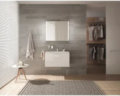 Spiegelschrank KEUCO Royal Match 65 x 16 x 70 cm silber-gebeizt-eloxiert 2-türig LED IP 20