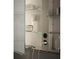 Spiegelschrank KEUCO Royal Match 65 x 16 x 70 cm silber-gebeizt-eloxiert 2-türig LED IP 20