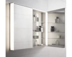 Spiegelschrank KEUCO Royal Match 80 x 15 x 70 cm silber 2-türig LED IP 20 Unterputz