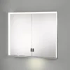Spiegelschrank KEUCO Royal Lumos 80 x 16,5 x 73,5 cm silber 2-türig LED IP 24 Unterputz 723