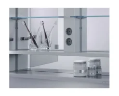 Spiegelschrank KEUCO Royal Lumos 80 x 16,5 x 73,5 cm silber 2-türig LED IP 24 Unterputz 723