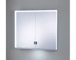 Spiegelschrank KEUCO Royal Lumos 80 x 16,5 x 73,5 cm silber 2-türig LED IP 24 Unterputz 723