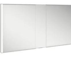 Spiegelschrank KEUCO Royal Match 130 x 16 x 70 cm alufarben 2-türig LED IP 20