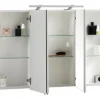 Spiegelschrank Möbelpartner Dorina 120 x 16 x 75 cm weiß 3-türig