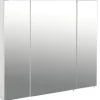 Spiegelschrank Möbelpartner Profil 80,5 x 16 x 72,3 cm weiß 3-türig