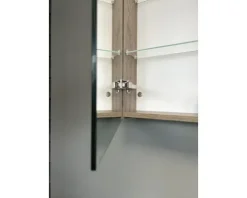 Spiegelschrank Sanox K-Line 80 x 13 x 70 cm eiche natur 2-türig