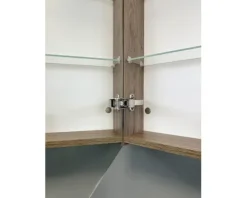 Spiegelschrank Sanox K-Line 80 x 13 x 70 cm eiche natur 2-türig
