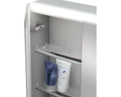 Spiegelschrank Baden Haus Nizza 70.0 x 15.0 x 67.0 cm weiß hochglanz 2-türig LED IP 44 (fremdkörper- und spritzwassergeschützt)